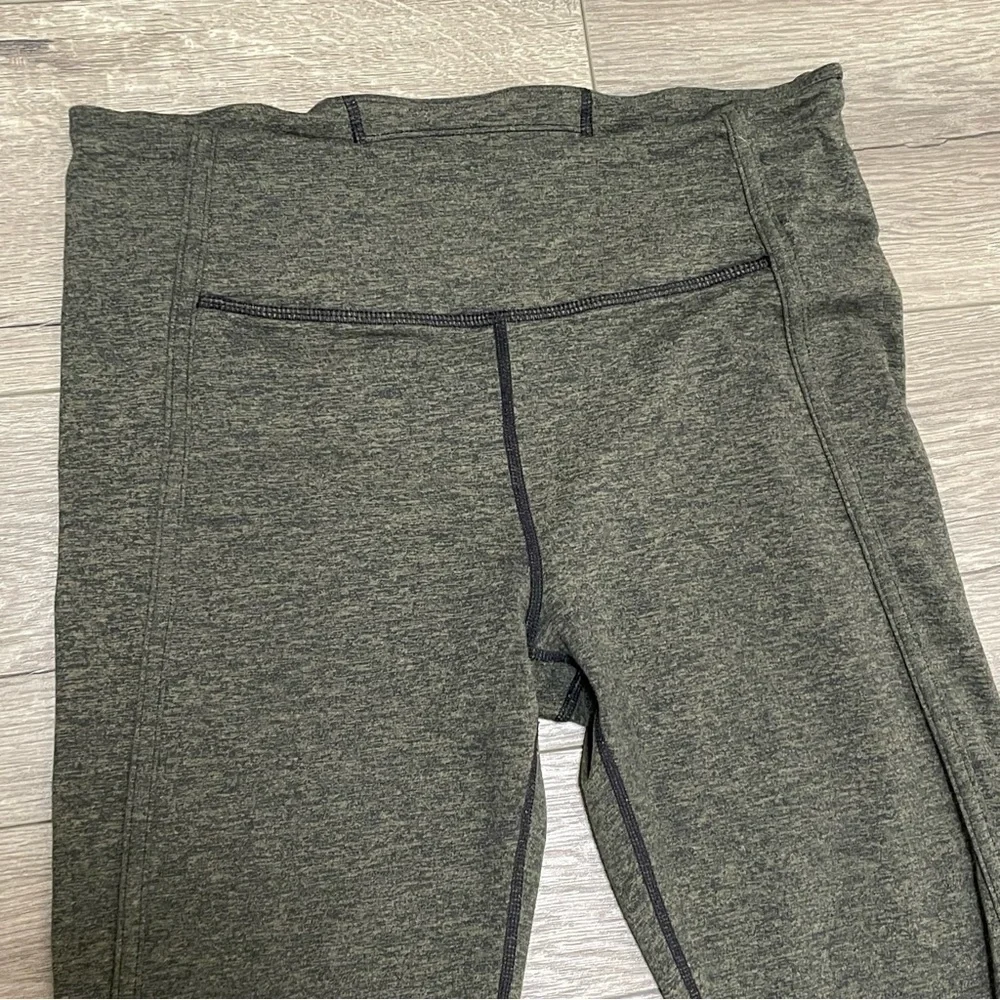 Free People Movement Ace Yoga Leggings Athleisure Yoga Heathered Green Mesh Sz S